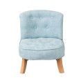 blue velvet armchair for kids