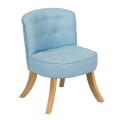 blue linen kids armchair
