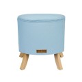 blue linen kids armchair