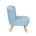 blue linen kids armchair