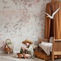 wall decoration linen stork