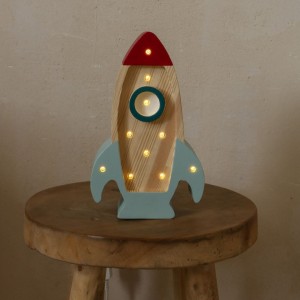 LITTLE LIGHTS - ROCKET MINI LAMP WOOD