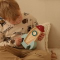 space rocket mini lamp wood