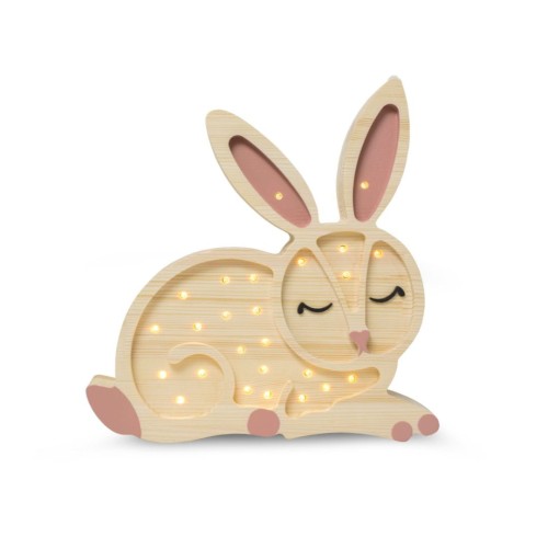 little lights wooden lamp bunny