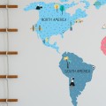 world map colorful wall sticker for children's room