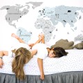 world map eco wall sticker childrens room