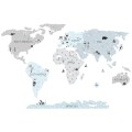 world map eco wall sticker childrens room