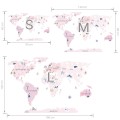 world map spring wall sticker kids room