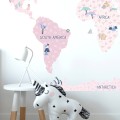 world map spring wall sticker kids room