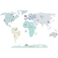 world map mint wall sticker childrens room