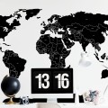 world political map black sticker children