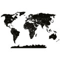 world political map black sticker children