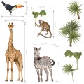 safari animals wall stickers for kids
