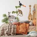 safari animals wall stickers for kids