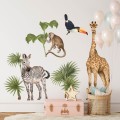 safari animals wall stickers for kids
