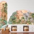 safari wall stickers pastelowe love