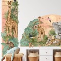 wall sticker safari height measure