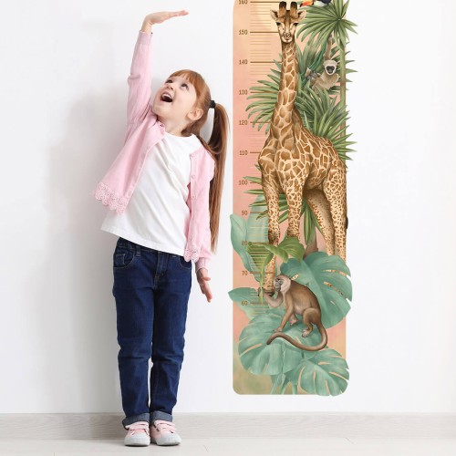 wall sticker safari height measure