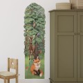 heigh measure wall sticker forest