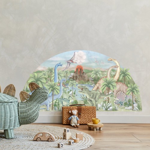 wall sticker world of dinosaurs