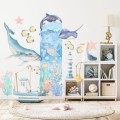 heigh measure underwater world wall sticker