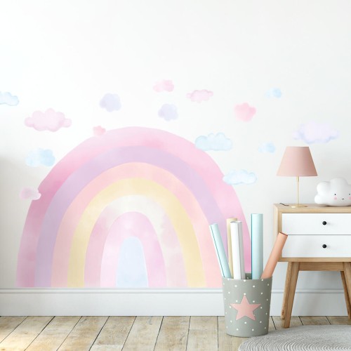 wall sticker rainbow pink