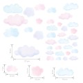 mini clouds wall stickers set
