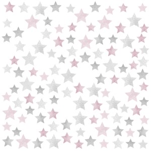 PASTELOWE LOVE - WALL STICKER STARS PINK