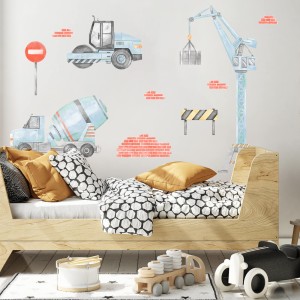 PASTELOWE LOVE - WALL STICKER CONSTRUCTION SET I BLUE