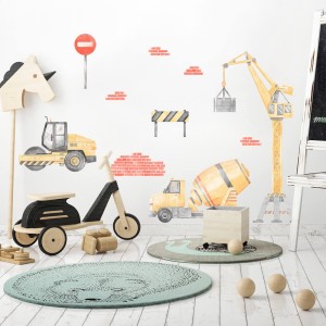 PASTELOWE LOVE - WALL STICKER CONSTRUCTION SET I YELLOW