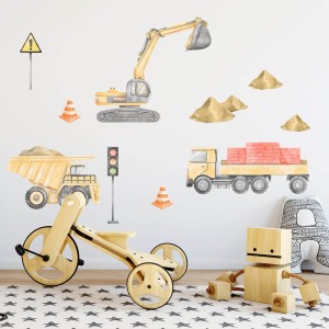 PASTELOWE LOVE - WALL STICKER CONSTRUCTION SET II YELLOW