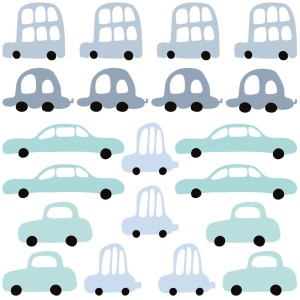 PASTELOWE LOVE - WALL STICKERS CARS