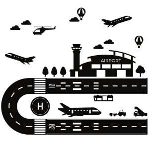 PASTELOWE LOVE - FLOOR STICKER AIRPORT