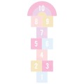 hopscotch floor sticker pink