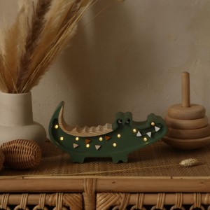 LITTLE LIGHTS - CROCODILE MINI LAMP MILITARY GREEN