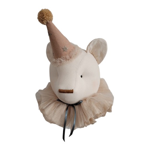 love me decoration bear light beige with a cap with star