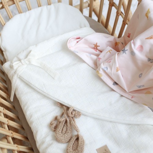 sleeping bag baby wrap ecru