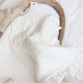 embroidered layette sleeping bag for baby ecru
