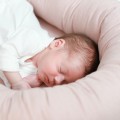 linen pink baby nest