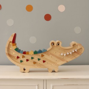 LITTLE LIGHTS - CROCODILE LAMP CARIBBEAN WOOD