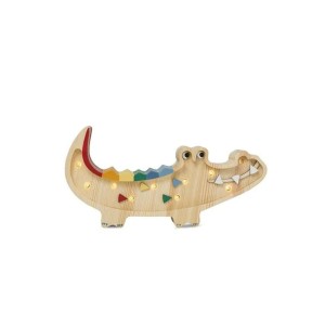 LITTLE LIGHTS - CROCODILE MINI LAMP CARIBBEAN WOOD