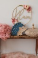 wooden decorations with kids name