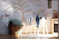 wooden wall decoration for children tree with birds