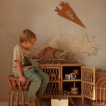 triceratops wooden wall decoration for boys room