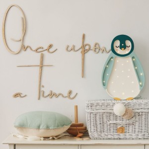 CUT IT NOW - WOODEN INSCRIPTION ONCE UPON A TIME