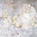 wallpaper with herons