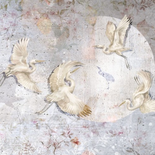 wallpaper with herons