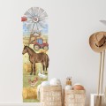 wall sticker heigh measure farm animals