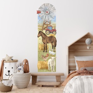 PASTELOWE LOVE - WALL STICKER HEIGHT MEASURE FARM 