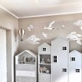 wall stickers swans with clouds